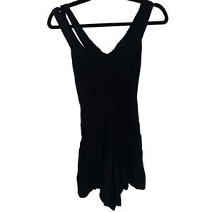 Black Rehab Cross Front Romper Shorts Size S